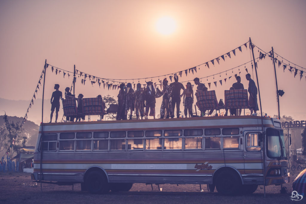 bus dancing at sunrise wonderfruit festival pattaya 