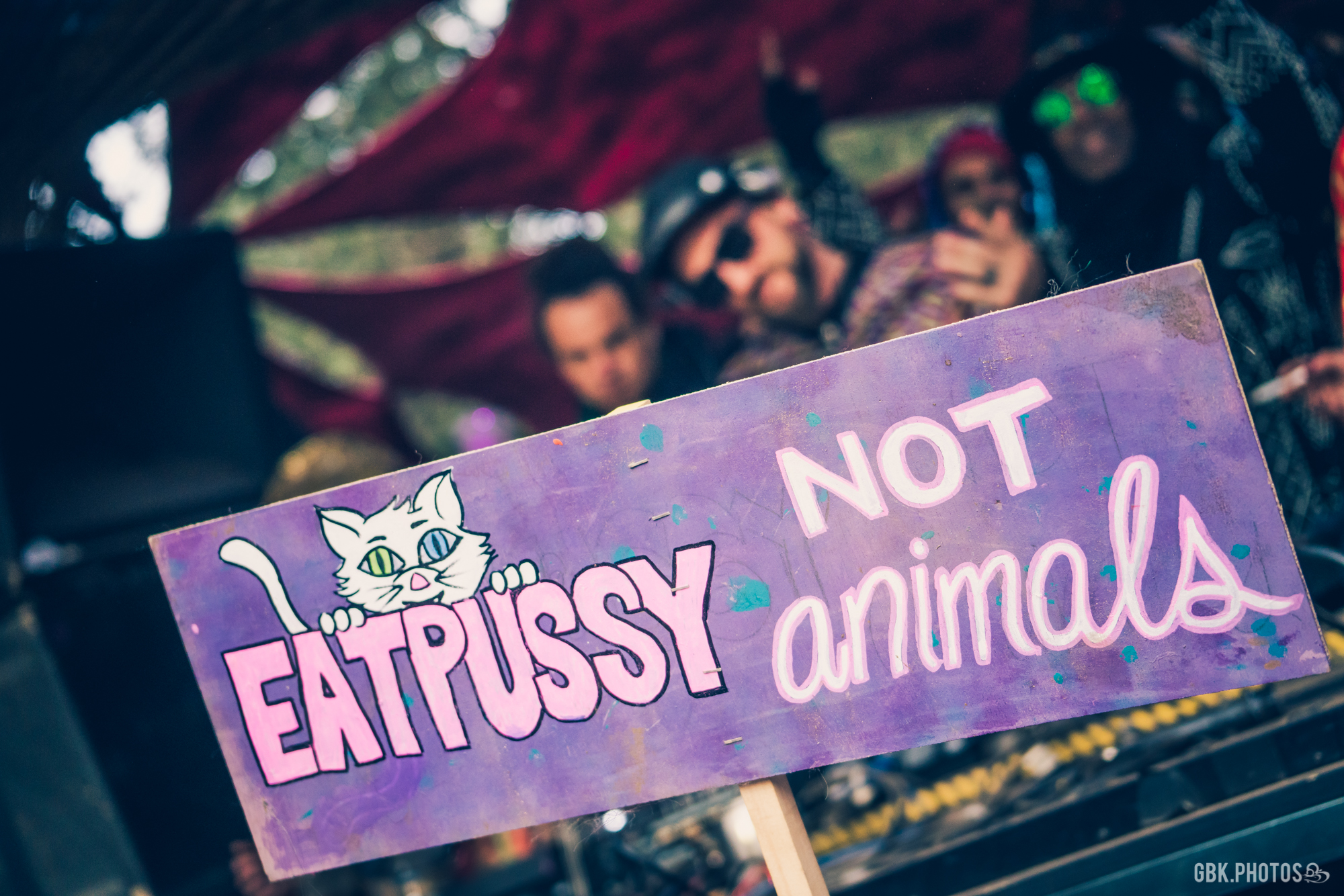 vegan sign festival desert hearts pussy